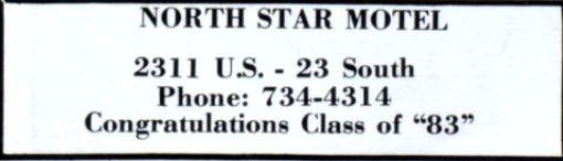 North Star Motel - 1983 Yearbook Ad With Address (newer photo)